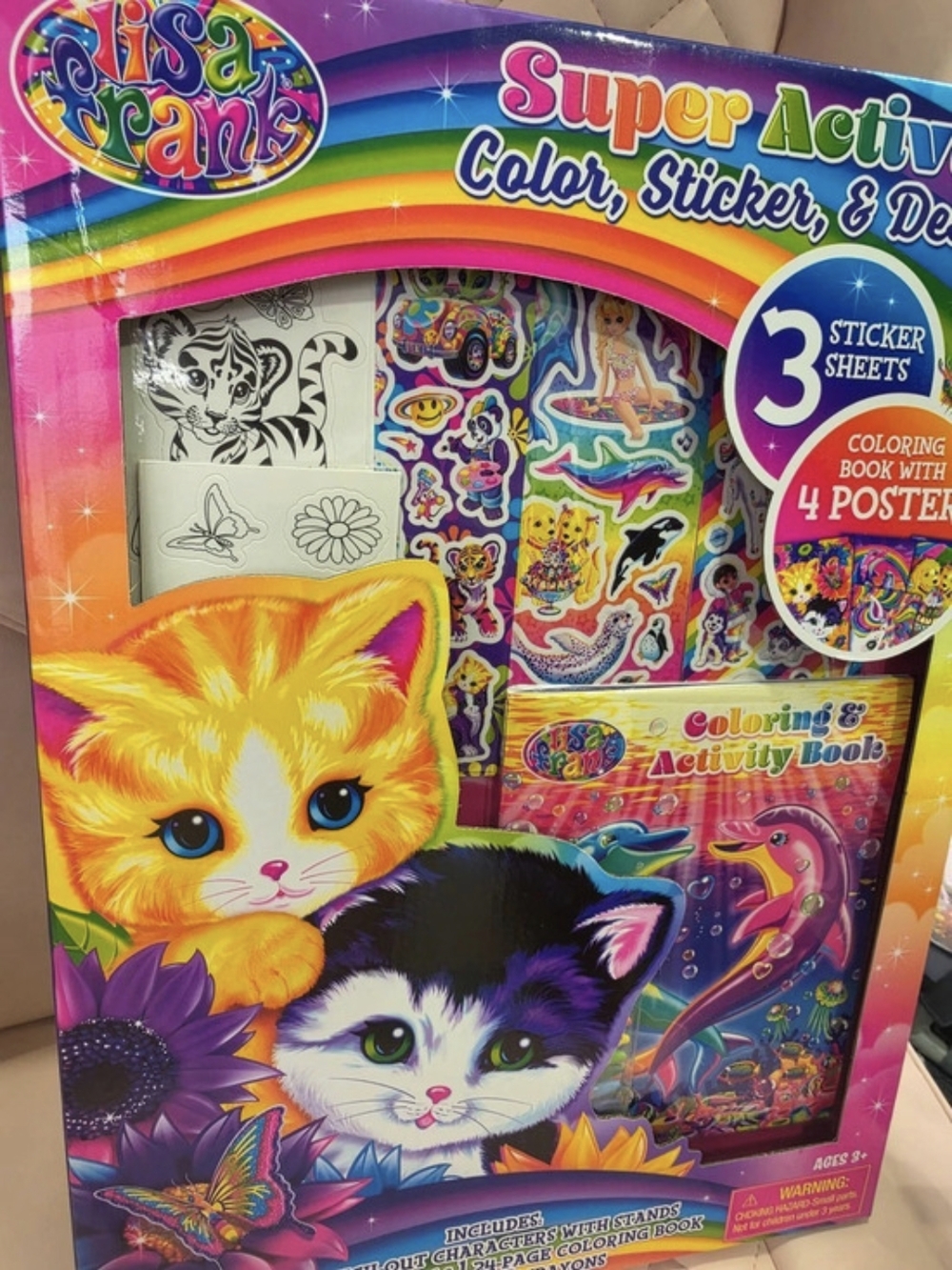 Lisa Frank Large22 Coloring & Activity Book Super Activity Color, Sticker